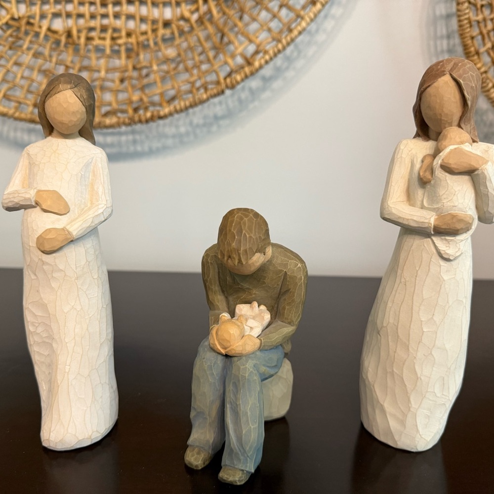 Willow Tree White and Brown Art Sculpture